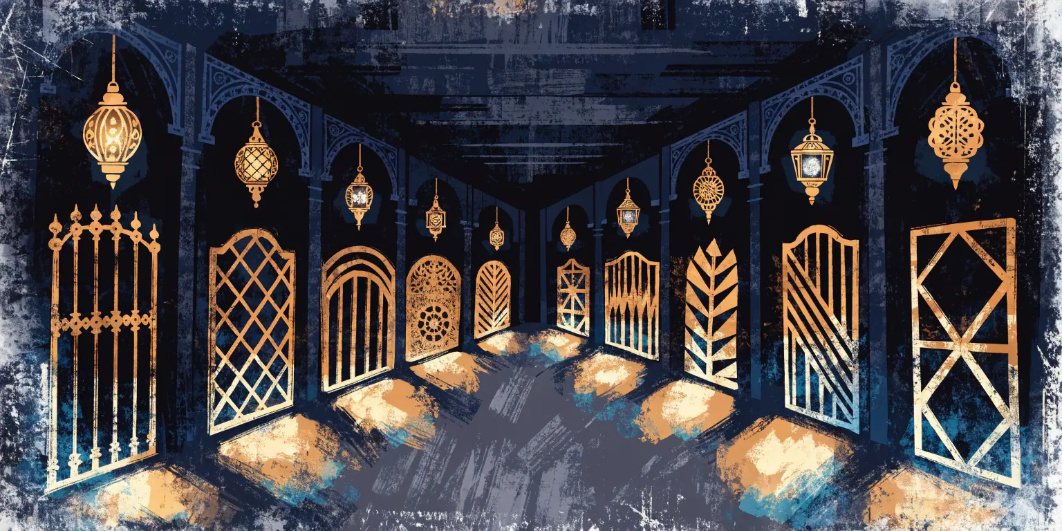 A ronin crafting a golden gateway with precise architectural detail - representing creating landing pages that convert