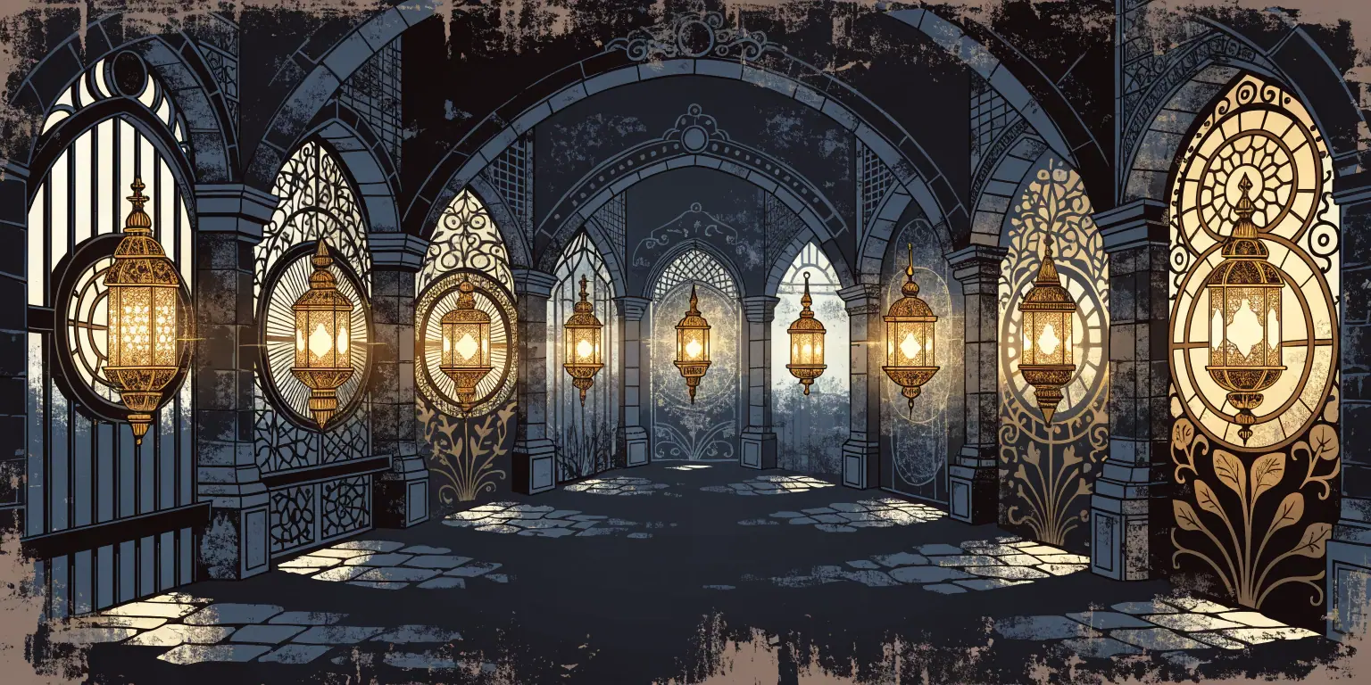 A ronin reviewing golden scrolls of enduring wisdom in a dark library - representing timeless website tips